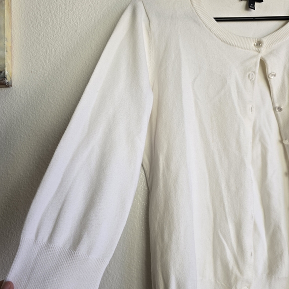 Talbots White Cardigan Sweater Knit Collection - Picture 3 of 5